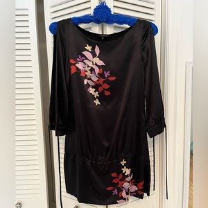 cool silk top: split sleeves